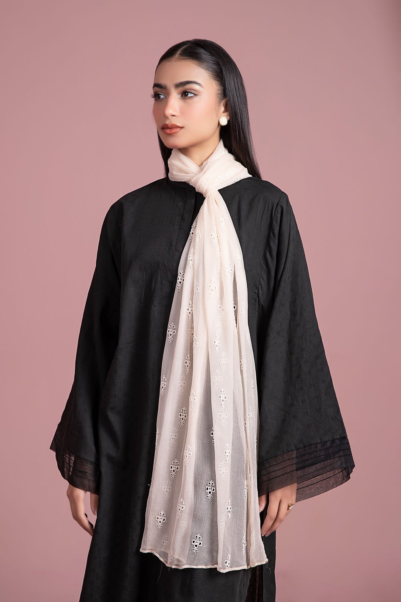 Embroidered Chiffon Dupatta