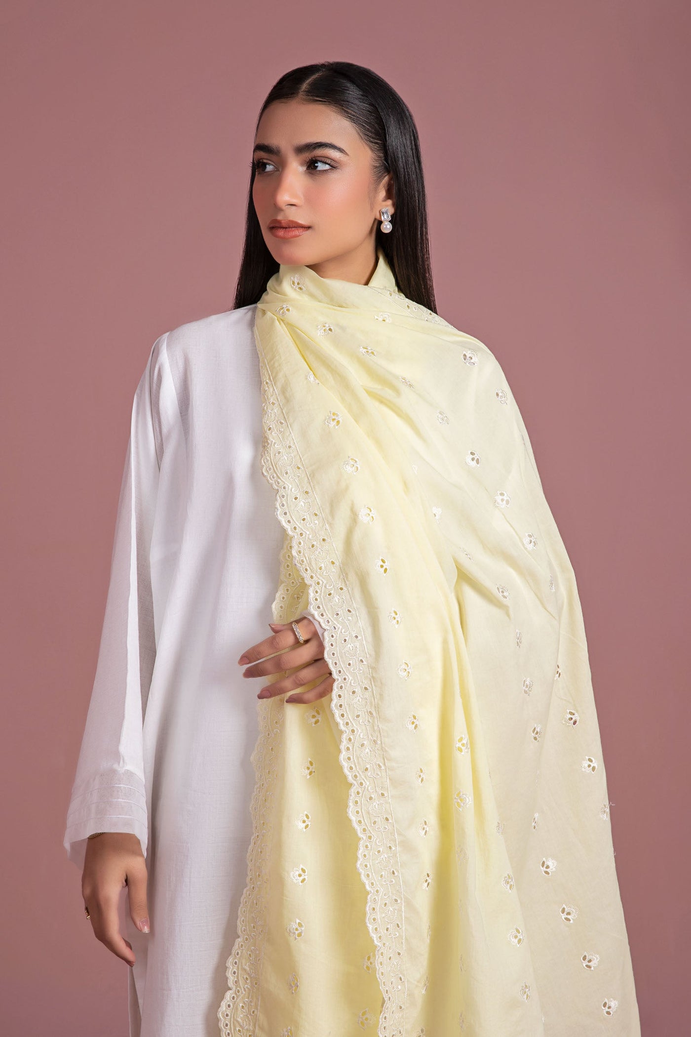 Embroidered Lawn Dupatta