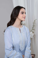 2 Piece Embroidered Dobby Lawn Suit