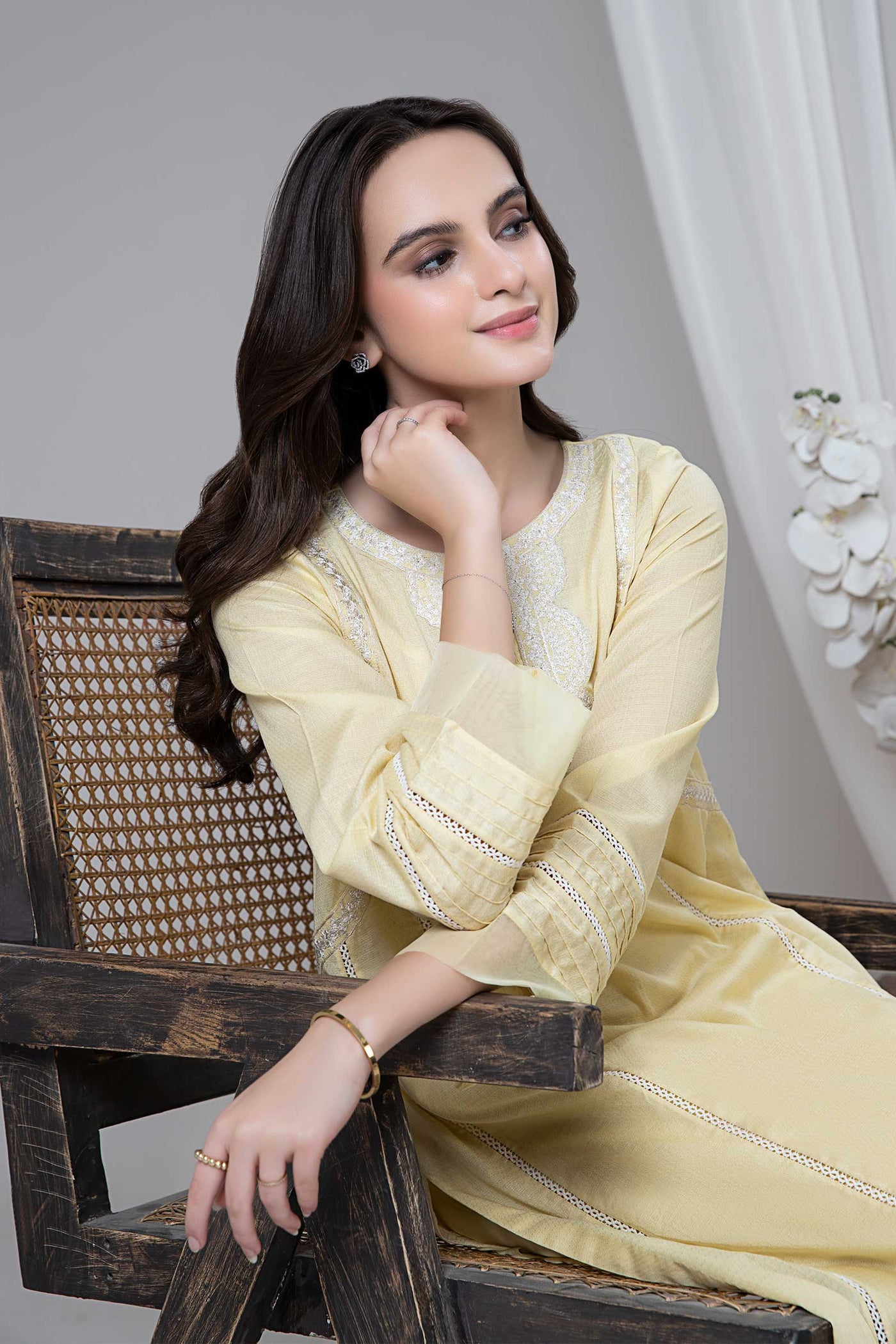 2 Piece Embroidered Dobby Lawn Suit