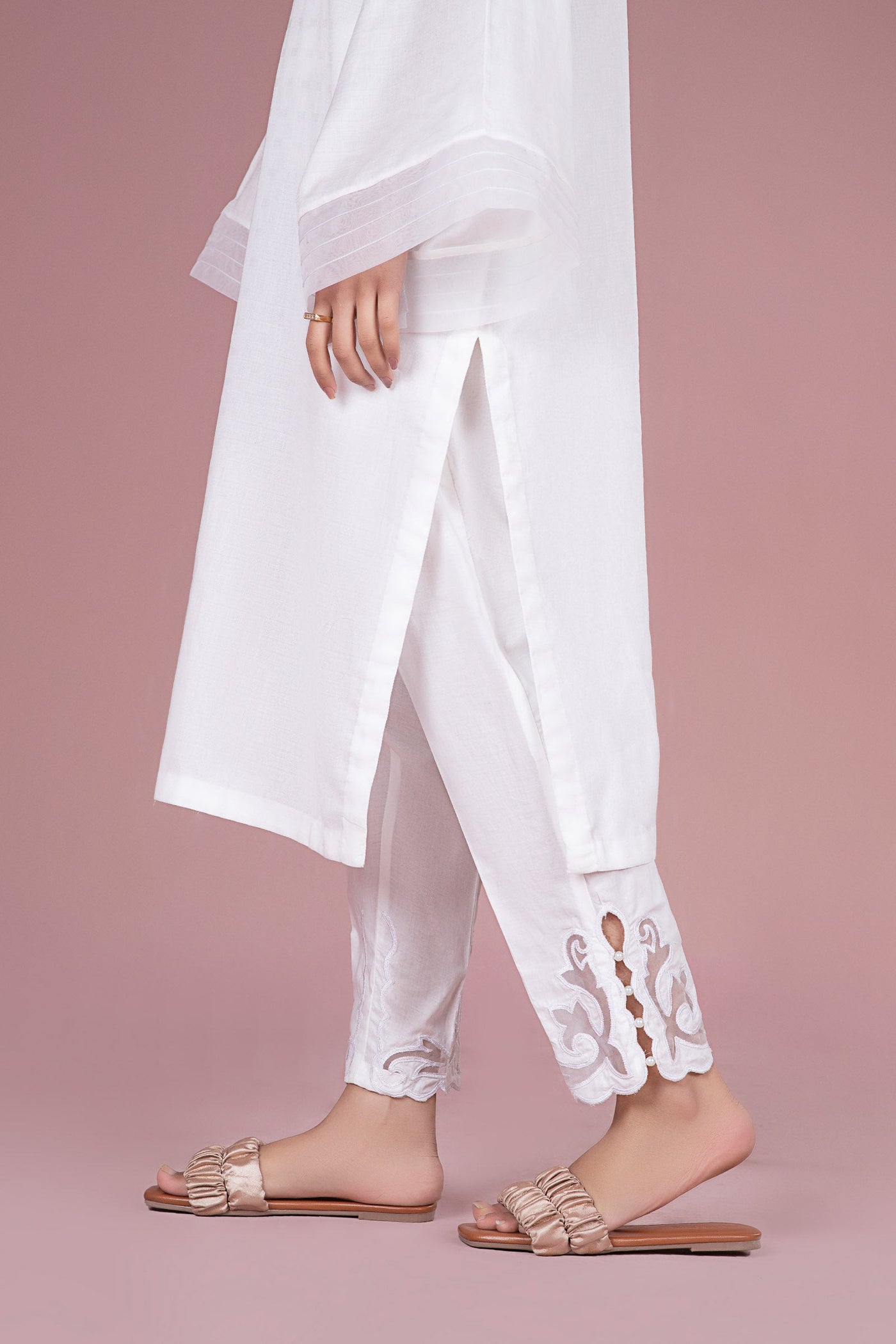 Embroidered Cambric Trouser