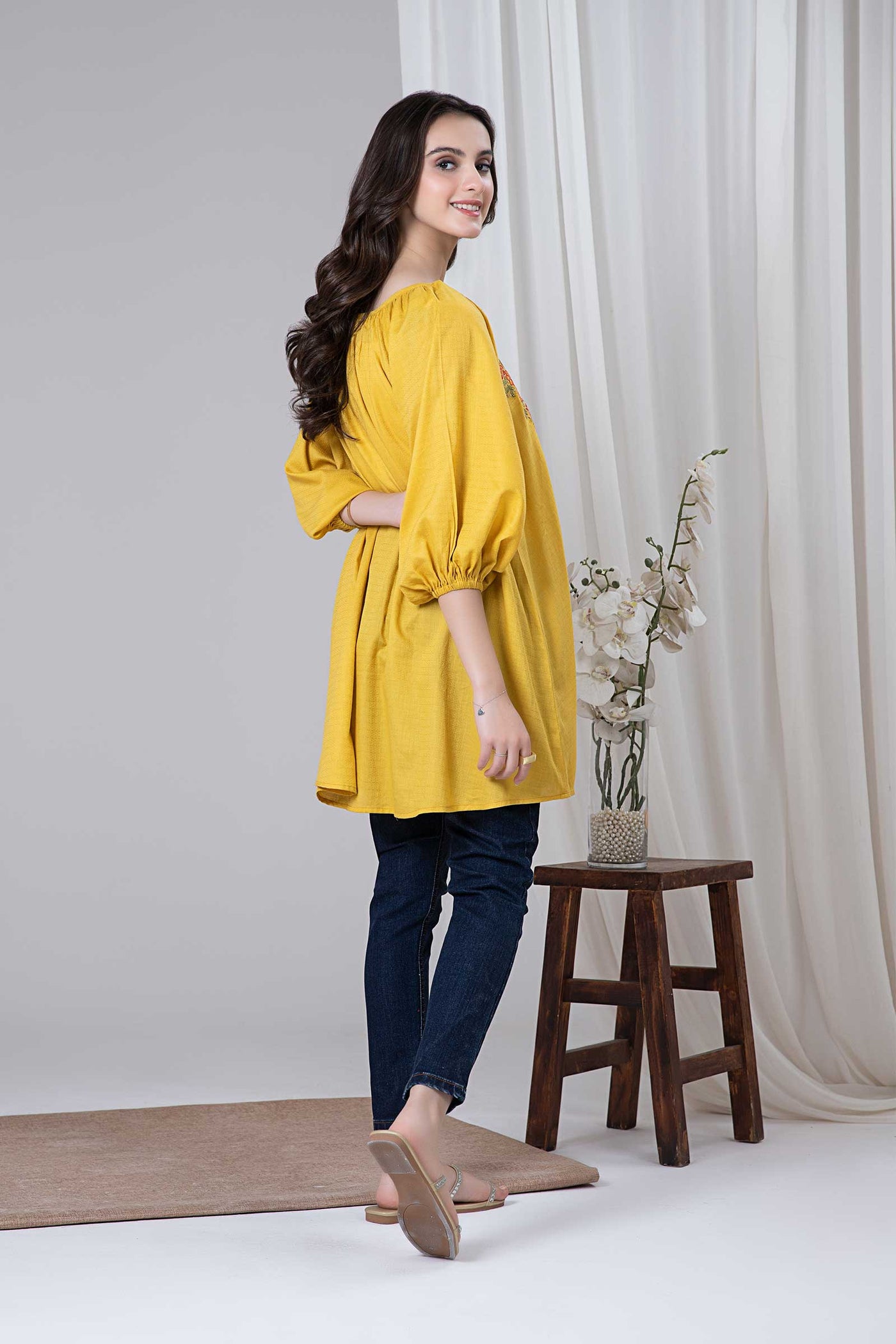 Dyed Dobby Tunic Dress