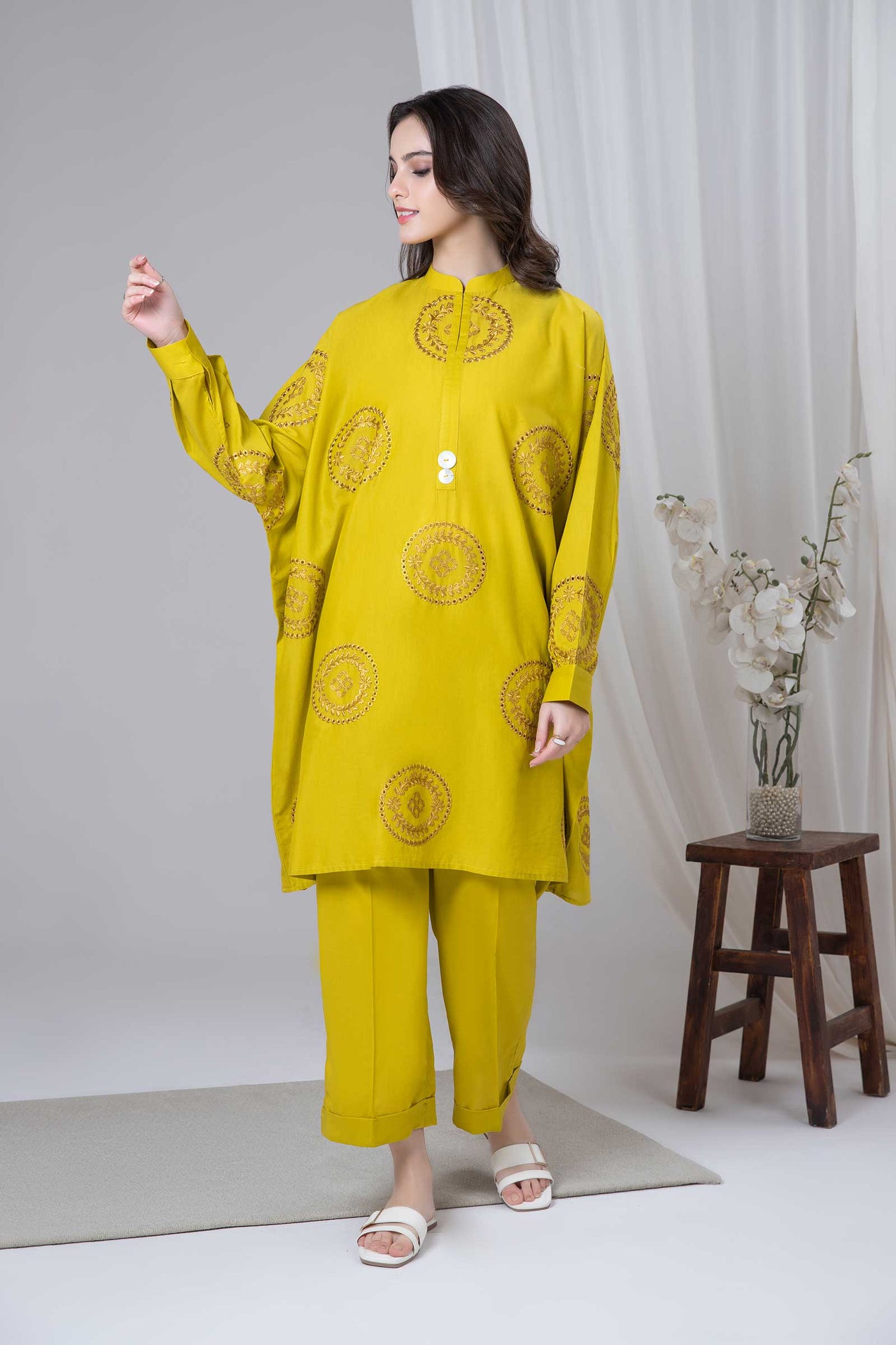 Embroidered Lawn Tunic