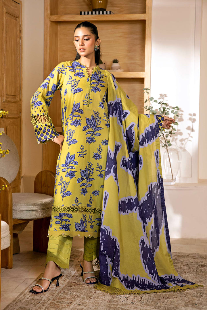 3 Pc Unstitched Printed Lawn Suit Elaheh MB-ELHV3-01