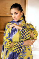 3 Pc Unstitched Printed Lawn Suit