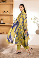 3 Pc Unstitched Printed Lawn Suit