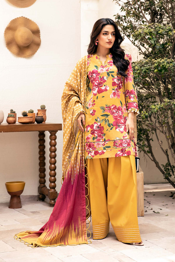 3 Pc Unstitched Printed Lawn Suit Elaheh MB-ELHV3-05