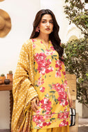 3 Pc Unstitched Printed Lawn Suit