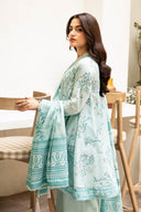 3 Pc Unstitched Printed Lawn Suit