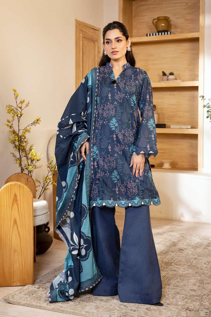 3 Pc Unstitched Printed Lawn Suit Elaheh MB-ELHV3-12