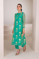 2 Pc Printed Organza Suit | MB-F23-409