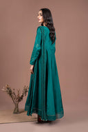2 Pc Embroidered Raw Silk Suit