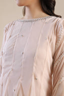 3 Piece Embroidered Poly Net Suit