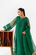 3 Piece Embroidered Organza Suit
