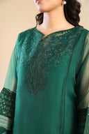 3 Piece Embroidered Organza Suit