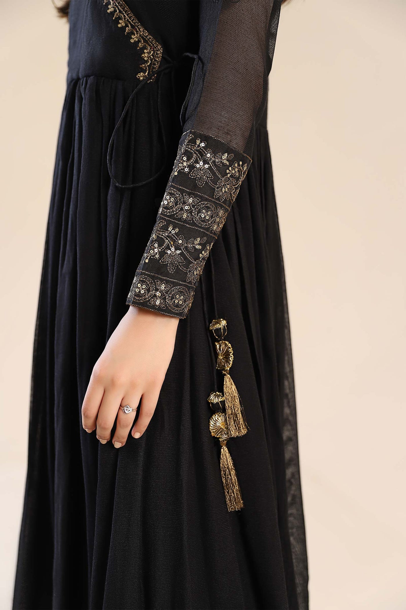 Embroidered Cotton Net Angrakha | MB-F24-608