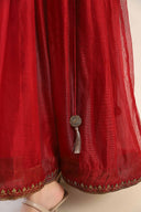 Embroidered Cotton Net Angrakha