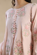 2 Pc Embroidered Raw Silk Suit