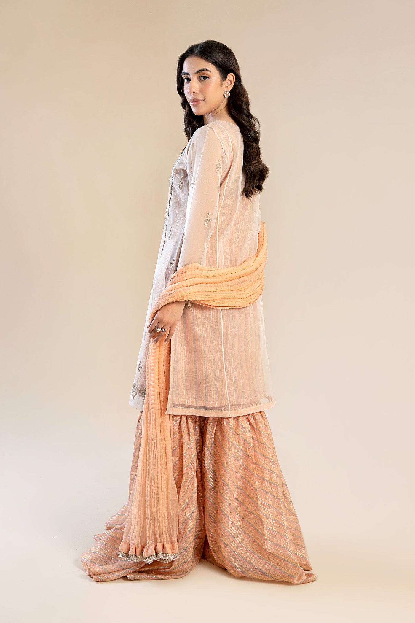 3 Pc Embroidered Organza Suit