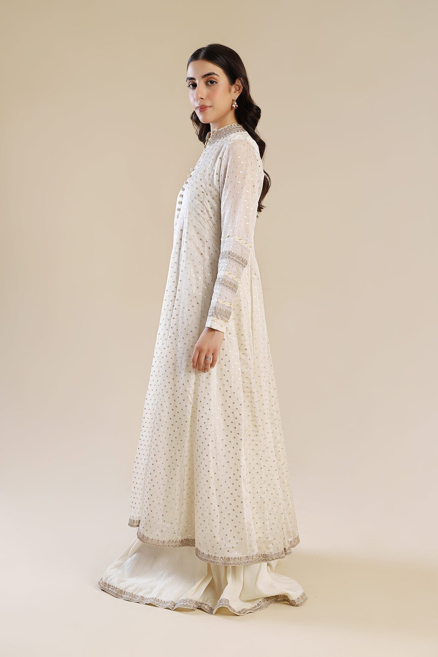 2 Pc Embroidered Organza Suit