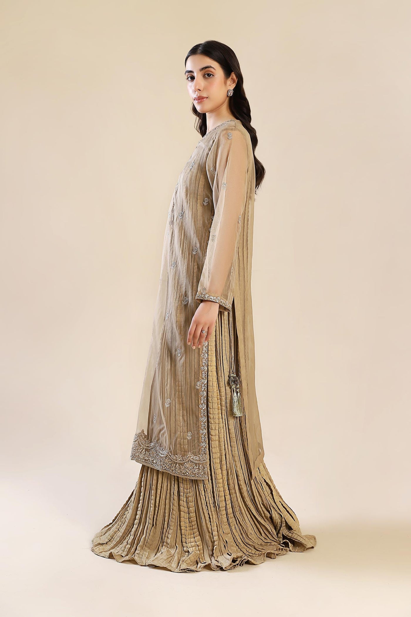 Embroidered Organza Shirt