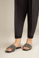 Embroidered Raw Silk Shalwar