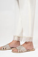 Dyed Raw Silk Trouser