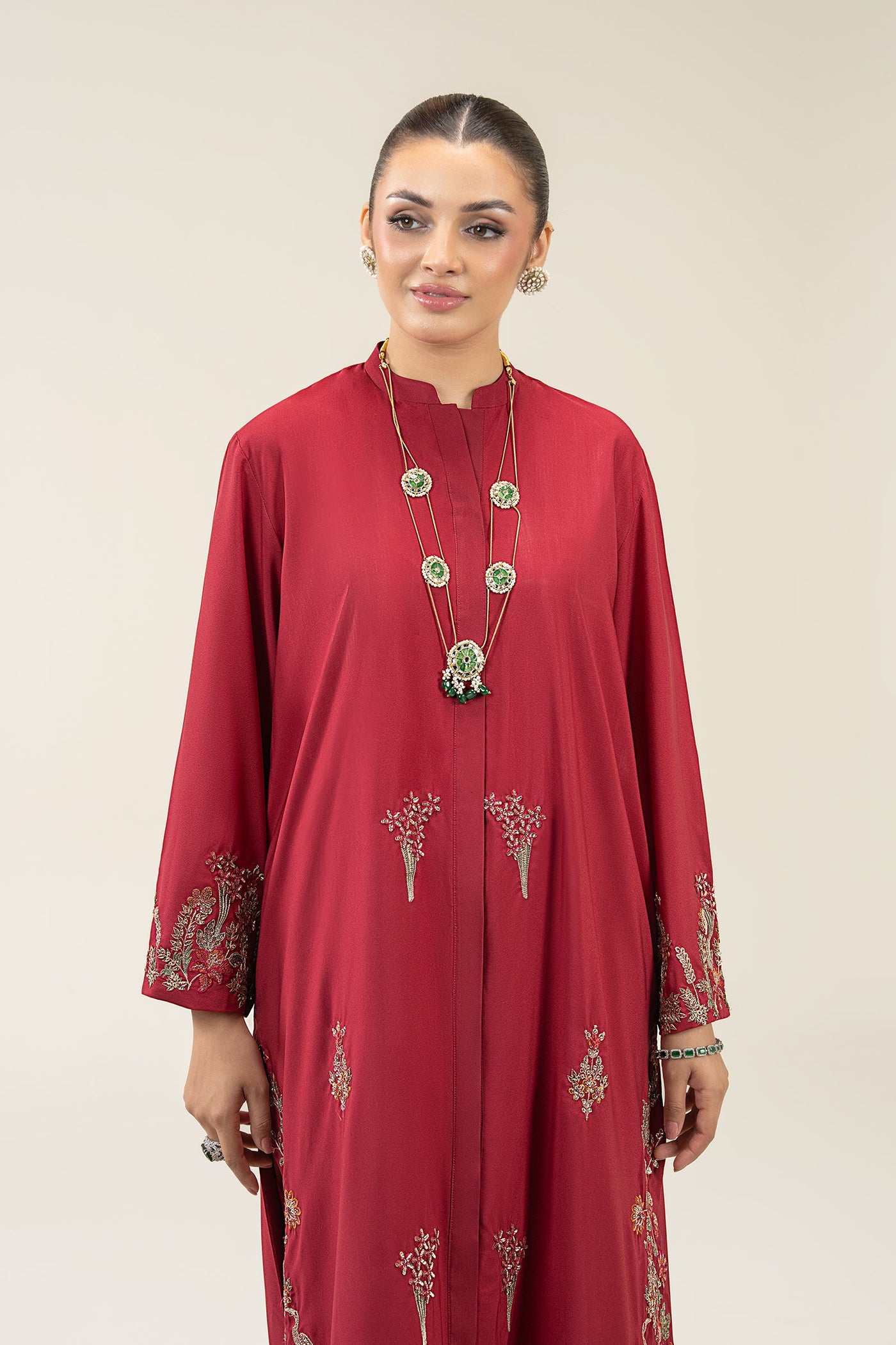 Embroidered Crepe Kaftan