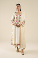 2 Pc Embroidered Bemberg Raw Silk Suit