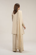 3 Pc Embellished Lurex Pinstripe Suit