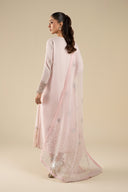 3 Pc Embroidered Shimmer Silk Suit