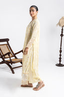 2 Pc Embroidered Raw Silk Suit