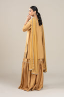 3 Pc Embroidered Bamberg Raw Silk Suit