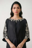 Embroidered Bamberg Raw Silk Kaftan