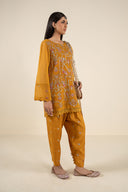 2 Pc Embroidered Cotton Net Suit