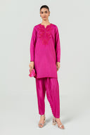 2 Pc Embellished Rawsilk Suit
