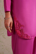 2 Pc Embellished Rawsilk Suit