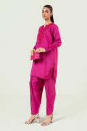2 Pc Embellished Rawsilk Suit