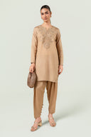2 Pc Embellished Bamberg Raw Silk Suit