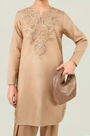 2 Pc Embellished Bamberg Raw Silk Suit