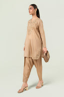 2 Pc Embellished Bamberg Raw Silk Suit