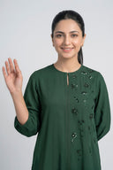 2 Pc Embroidered Crepe Suit