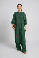 2 Pc Embroidered Crepe Suit