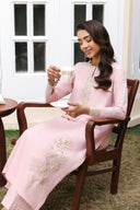 2 Pc Embroidered Raw Silk Suit