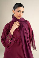 Embellished Apple Silk Dupatta