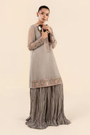 2 Pc Embroidered Chiffon Suit