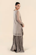 2 Pc Embroidered Chiffon Suit