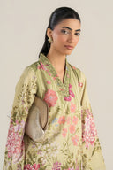 2 Pc Printed Crepe Suit
