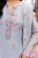 2 Pc Embroidered Cotton Net Suit