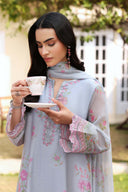 2 Pc Embroidered Cotton Net Suit